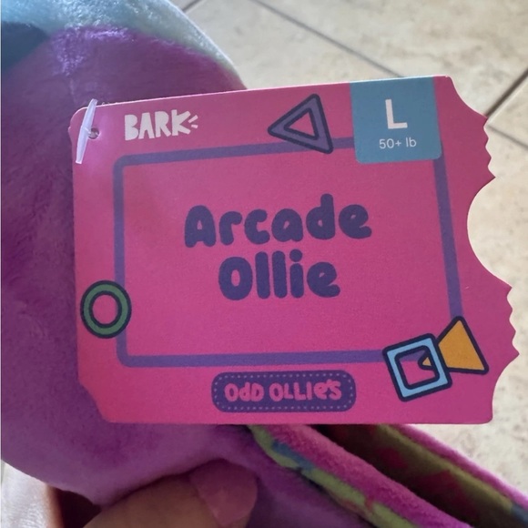 Bark Arcade Ollie Plush Dog Toy Large BNWT New Crinkle Squeaker Whip-n-Flip - Picture 4 of 9